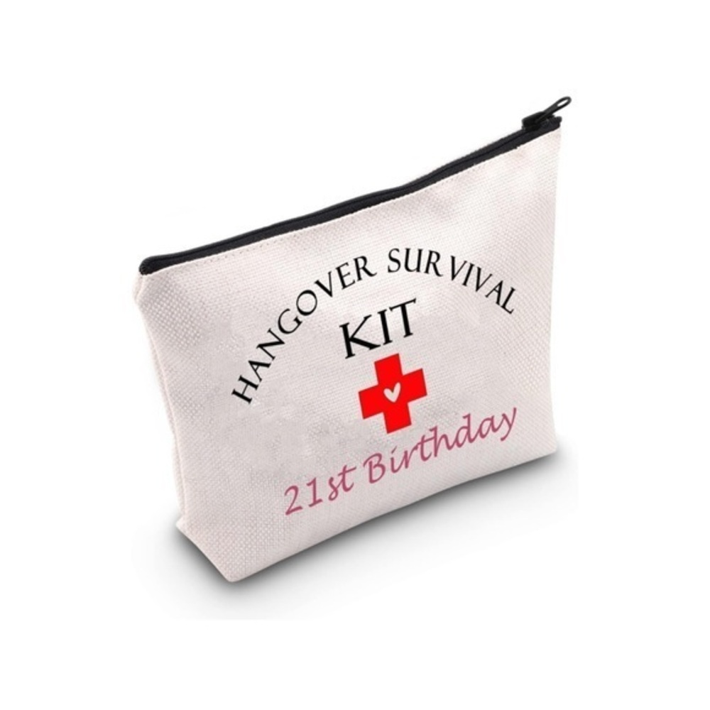 21st Birthday Hangover Kit - Pouch - Favor canvas Bag
